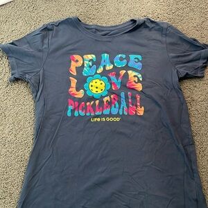 Life is Good pickleball tshirt
